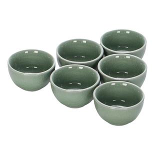 紫砂小茶杯6个装陶瓷主人杯玻璃品茗杯功夫茶具茶盏碗泡茶杯清仓