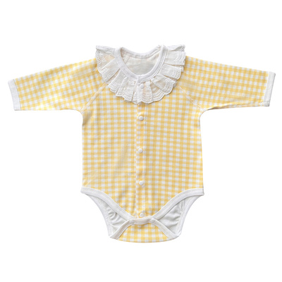 ins蕾丝领三角哈衣满月百天推荐