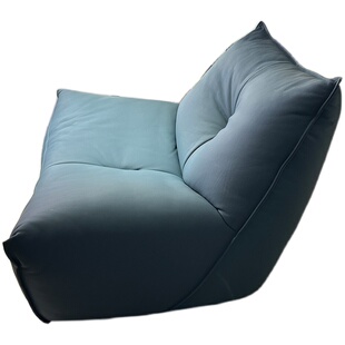 懒人沙发椅单人休闲椅客厅全真皮头层牛皮旋转大黑牛配套新款现货