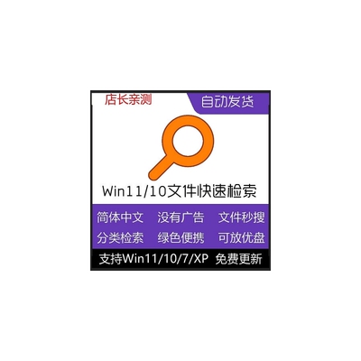 Everything中文版Win10 11文件快速搜索工具软件本地文件快速电脑