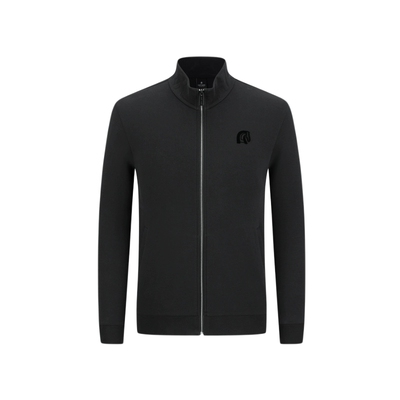 哈特马克斯柔软珠地棉2025年秋男士休闲立领拉链开衫卫衣外套上衣