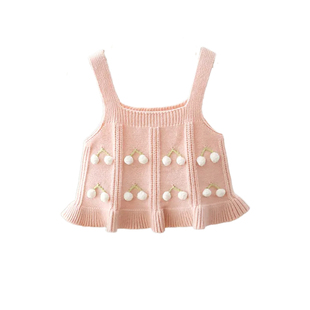 女童毛衣吊带背心针织衫外穿2025秋季新款女宝宝韩版套装马甲坎肩