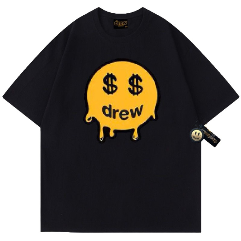 笑脸搞怪趣味溶解潮牌T恤春夏时尚男女学生百搭明星同款纯棉短袖