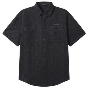 【棋盘格】卡宾男装 肌理感衬衫精致衬衣型外套上衣短袖夏季通勤