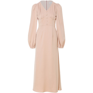 从那以后小香风穿搭粉色晚礼服裙新中式订婚裙子长裙连衣裙女秋冬