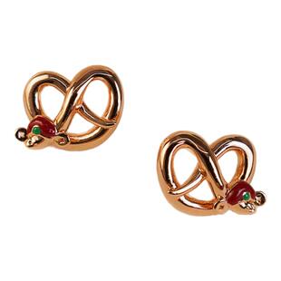 【王艺哲同款】LAZYSURI懒苏芮财神蛇生肖珐琅耳钉女耳饰新中式