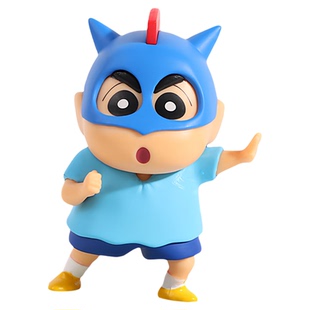 动感蜡笔小新动漫潮玩桌面车载摆件办公室可爱家居卡通装饰品盲盒