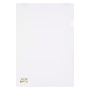 100个装齐心L型透明文件套文件夹单片夹单页文件单片A4单页资料夹试卷夹层学生透明磨砂文件袋a4插页袋