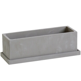 长方形水泥多肉花盆窄拼盘长条大口径方形仙人掌窗台组合盆栽小