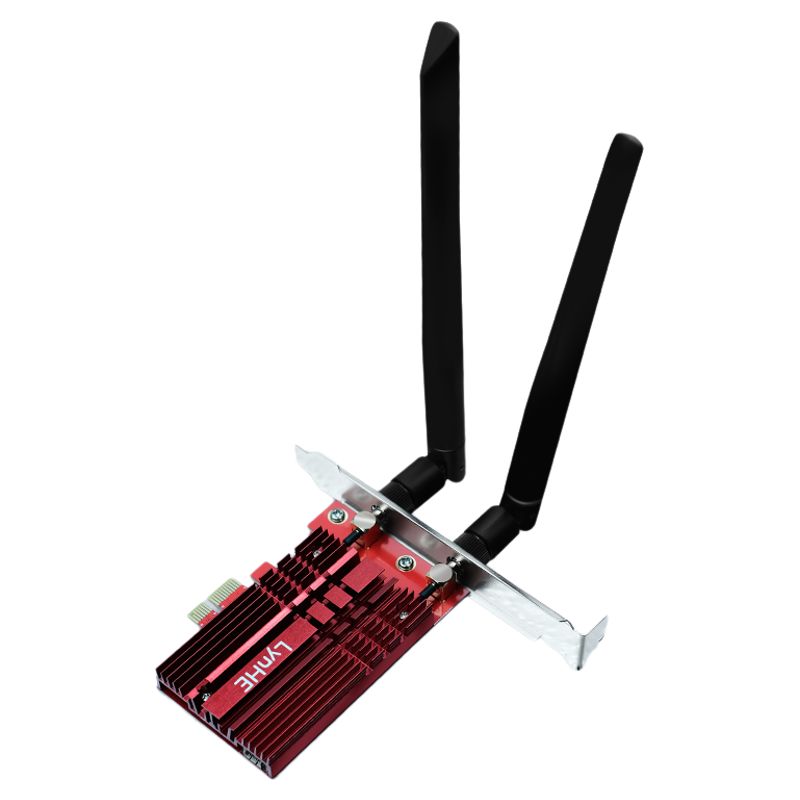 无线网卡WiFi6千兆台式电脑AX200芯片双频AX3000M台式机内置PCIe接口wifi接收器蓝牙WiFi二合一蓝牙