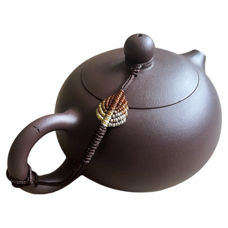 手工编织紫砂茶壶盖防摔绳子