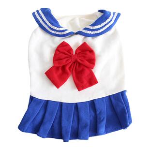 宠物无袖裙子胖狗狗衣服春夏薄款学院风美少女背心裙柯基狗中型犬