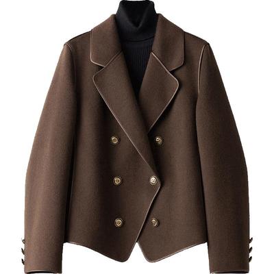 BXV英伦复古小个子短款羊毛大衣