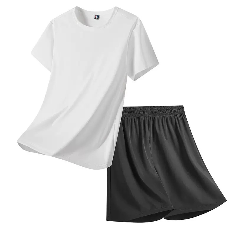 看守所男女冰丝短袖春夏季速干运动T恤短裤套装拘留服刑人员专用