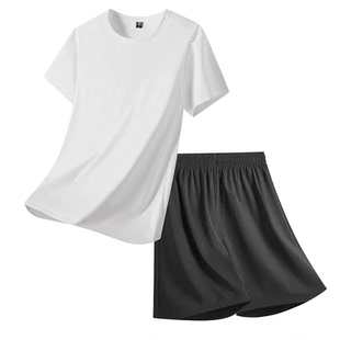 看守所男女冰丝短袖春夏季速干运动T恤短裤套装拘留服刑人员专用