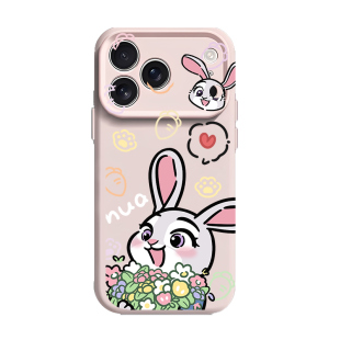 鲜花朱迪尼克适用苹果17情侣手机壳iPhone16promax磁吸15新款14疯狂动物城13mini小众12液态硅胶11男女x/xr套