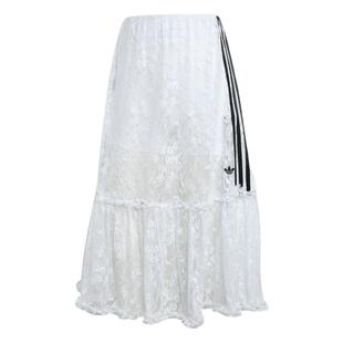 滔搏adidas阿迪达斯三叶草女经典运动镂空蕾丝半身裙含内衬KD2288