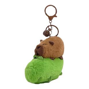 卡皮巴拉骑鳄鱼挂件卡比巴拉玩偶水豚公仔书包挂饰卡皮吧啦钥匙扣