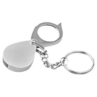 10倍放大镜高清100正品老人用随身便携式折叠老年扩大迷你钥匙扣