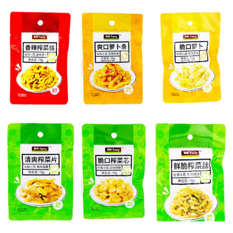 上海清美萝卜干榨菜丝早餐开胃小菜新上市70g/袋多口味包邮