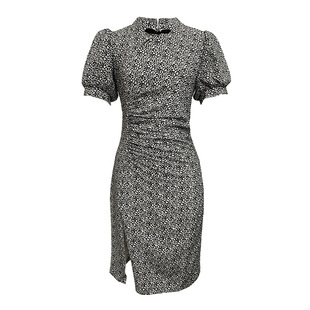 复古新中式国风气质舞蹈走秀表演无省平裁一片式印花提花古法旗袍