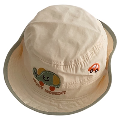 宝宝帽子春秋薄款可爱超萌卡通渔夫帽男女童小月龄遮阳防晒盆帽夏