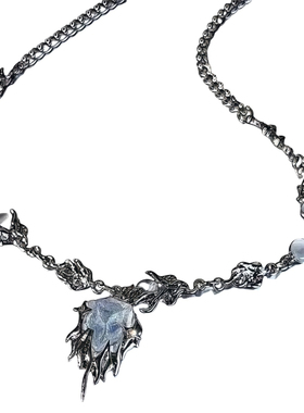 法式白月光珍珠流苏项链男女锁骨