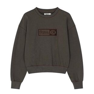 GROVE官方旗舰店女秋季款长袖宽松学院风经典字母LOGO套头卫衣