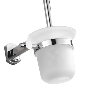 免打孔马桶刷架套装 卫生间厕所杯架 全铜浴室卫浴五金挂件不锈钢