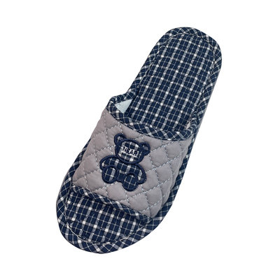 纯棉布艺情侣拖鞋春秋简约韩版