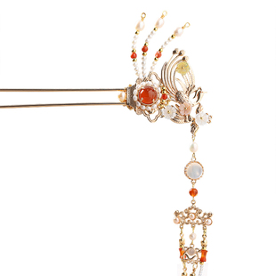 青雀记原创手工古典风头饰汉服明制发钗步摇挑牌长流苏红楼梦彩凤