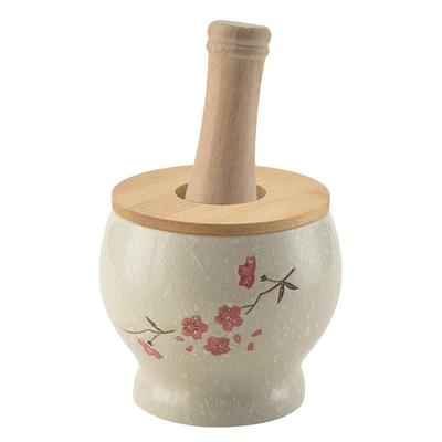 陶瓷捣蒜器捣药器捣蒜罐捣药罐配木棒捣碎罐压蒜器研磨器捣蒜泥臼