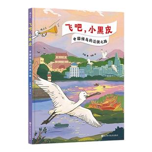飞吧 小黑皮 中国候鸟的迁徙之路 国家一级保护动物黑脸琵鹭的故事 青少年鸟类生态环境知识科普绘本书籍 后浪官方正版