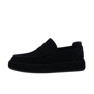 U7皮鞋男士2026新款真皮潮流休闲乐福鞋高端套脚头层牛皮豆豆鞋男