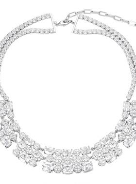 豪华立体镶嵌锆石choker项链