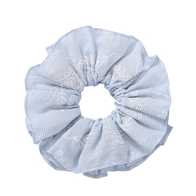 FromSheep～清新蓝边蕾丝发圈女