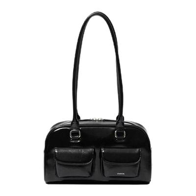 简约方框双口袋日常通勤保龄球包