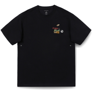 KERWATS潮牌美式复古小章胸花简约百搭落肩t恤无性别男女250g短袖