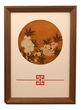 出水芙蓉图宋风禅意山水画框