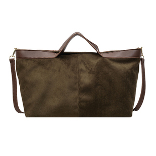 慵懒松弛感磨砂托特包女百搭日常通勤手提包大容量磨砂斜挎包大包