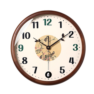 2025新款中式挂钟客厅家用高级感布谷鸟报时钟表挂墙艺术装饰挂表