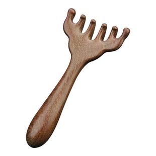 五爪头部按摩器头疗梳按摩爪刮痧经络梳挠抓头皮按头神器檀木清洁