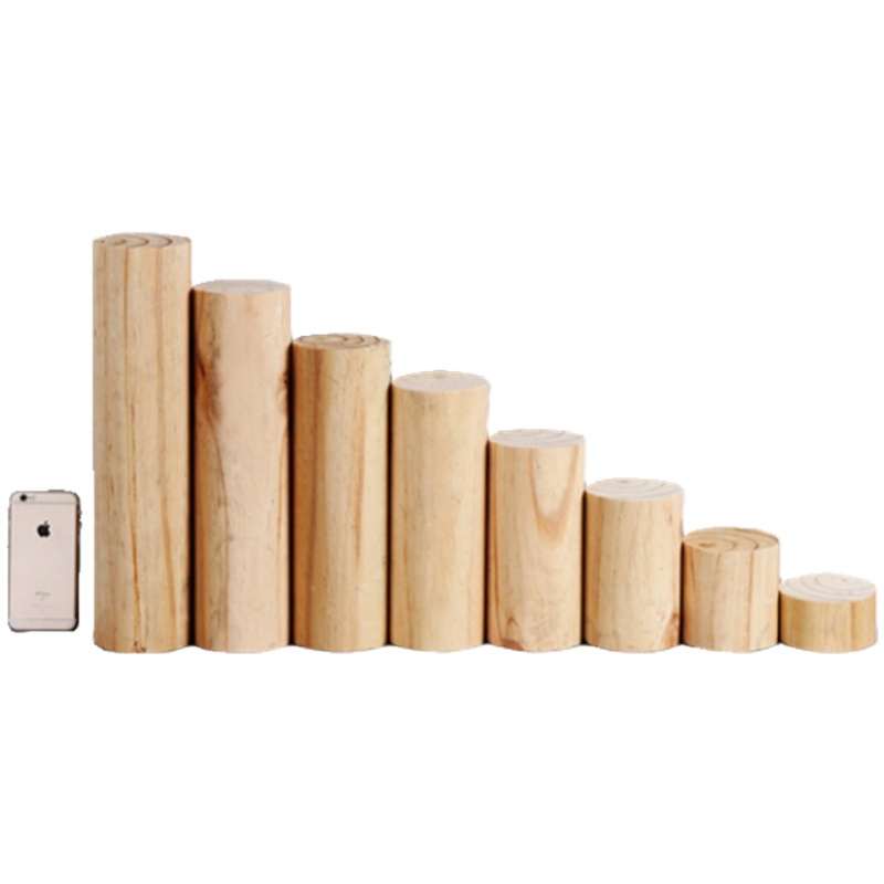 木棍松木加粗圆柱DIY手工建筑模型材料实木立柱长棍挂衣杆圆木棒