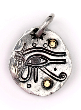灵作k金古埃及荷鲁斯之眼银饰