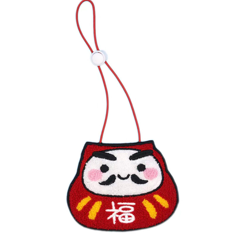 新款宠物口水巾猫咪围脖狗狗围巾达摩可爱红色围兜小型犬绣花生日