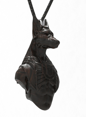 小众阿努比斯檀木暗黑哥特风吊坠