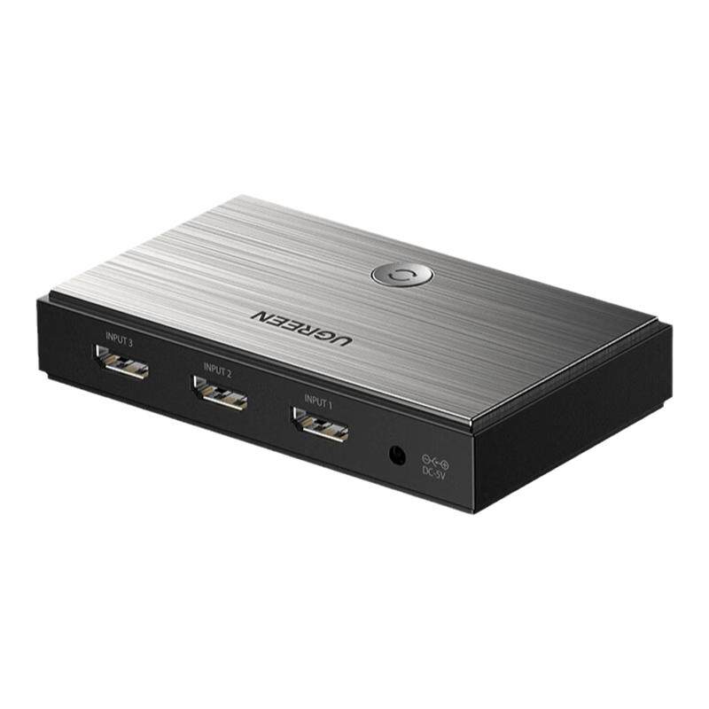 绿联HDMI2.0切换器3进1出 4K60Hz三进一出高清视频切屏器 笔记本电脑台式机接电视显示器投影仪兼容