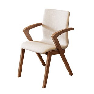 北欧实木餐椅餐桌椅子家用现代简约木椅轻奢书桌靠背椅有扶手椅子