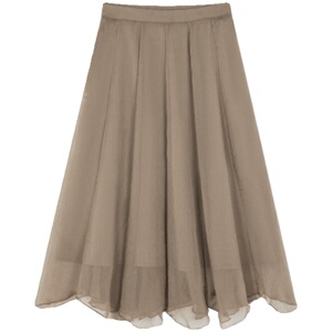 沫晗依美浪漫不规则半身裙