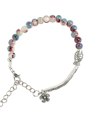 文艺小清新陶瓷手链女生2023年新款潮流时尚简约百搭款民族风手串